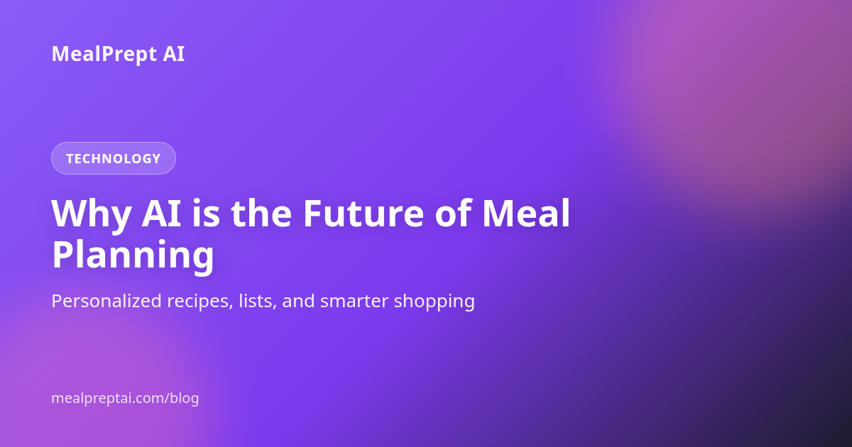 MealPrept AI article on why AI is the future of meal planning
