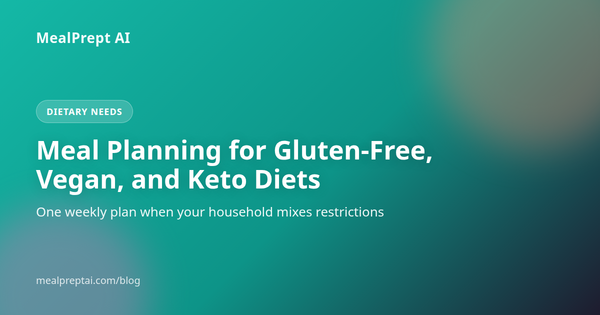 MealPrept AI guide to meal planning for mixed dietary restrictions
