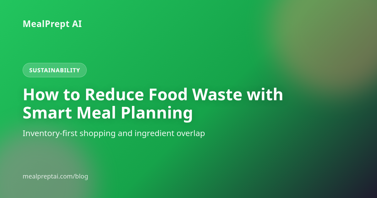 MealPrept AI guide to reducing food waste with meal planning